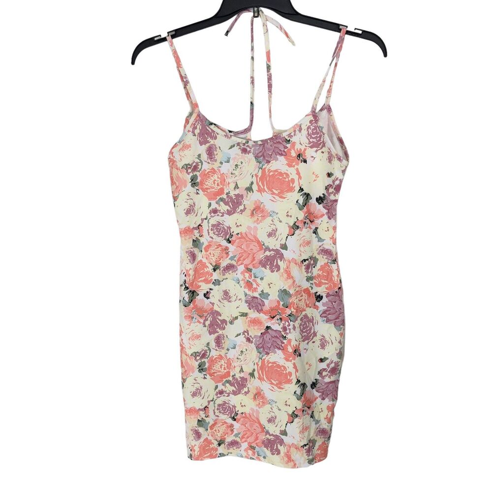 New Nasty Gal Rose Floral Key Hole  Mini Dress Size 6 Nastygal
